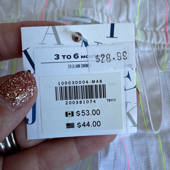 Janie & Jack Girl Baby 3-6 months NEW Romper Shortall‎ Ruffle White sparkle - Picture 3 of 6